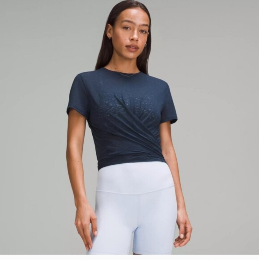 Lululemon Tie-Waist Breathable Short-Sleeve Shirt - Picture 1 of 11